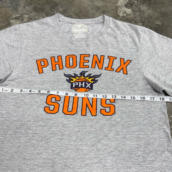 Phoenix Suns NBA Graphic Tee Gray Basketball Logo Shirt - Picture 5 of 8